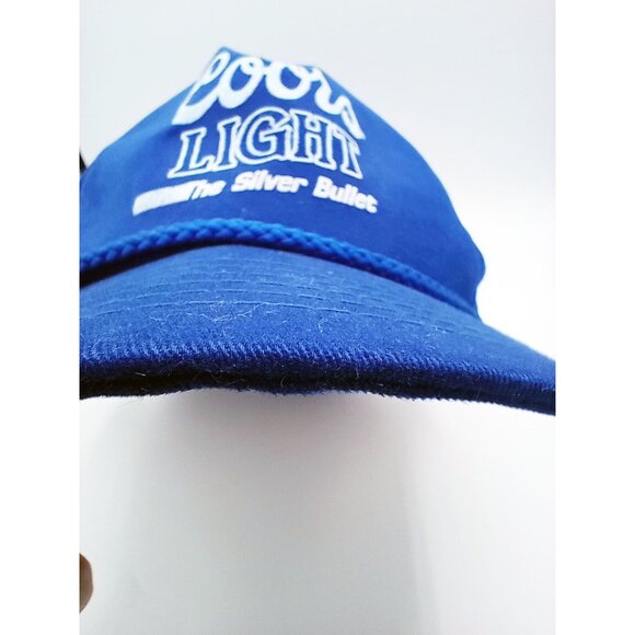 Trucker Hat Coors Light The Silver Bullet Blue Vintage Cap Adjustable Youngan - Picture 4 of 14